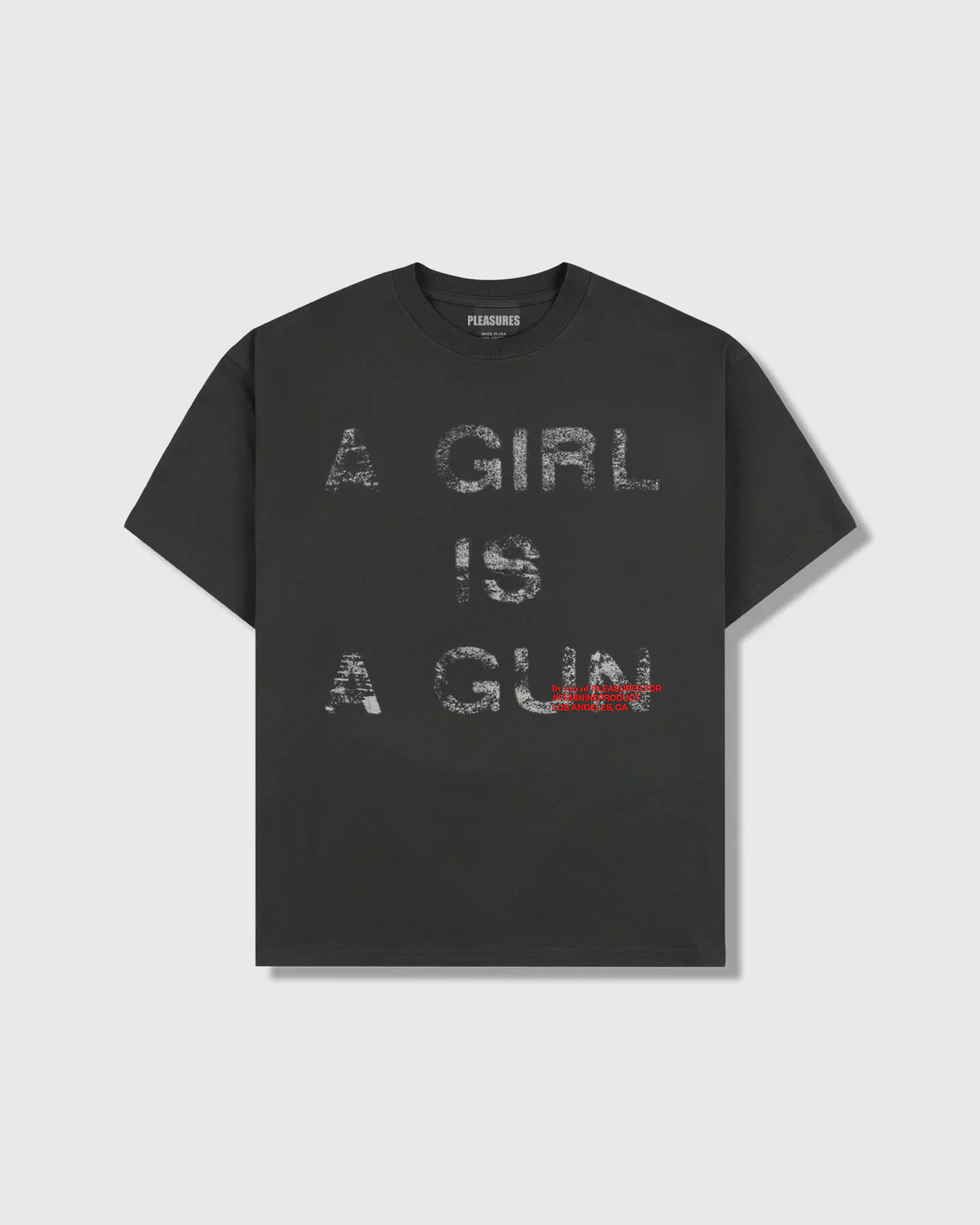GIRL IS A GUN FADED T-SHIRT - VINTAGE BLACK
