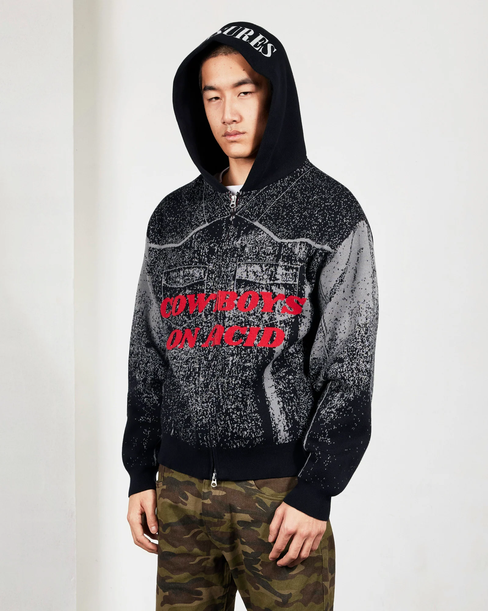 ACID COWBOY KNITTED HOODIE - Image 3