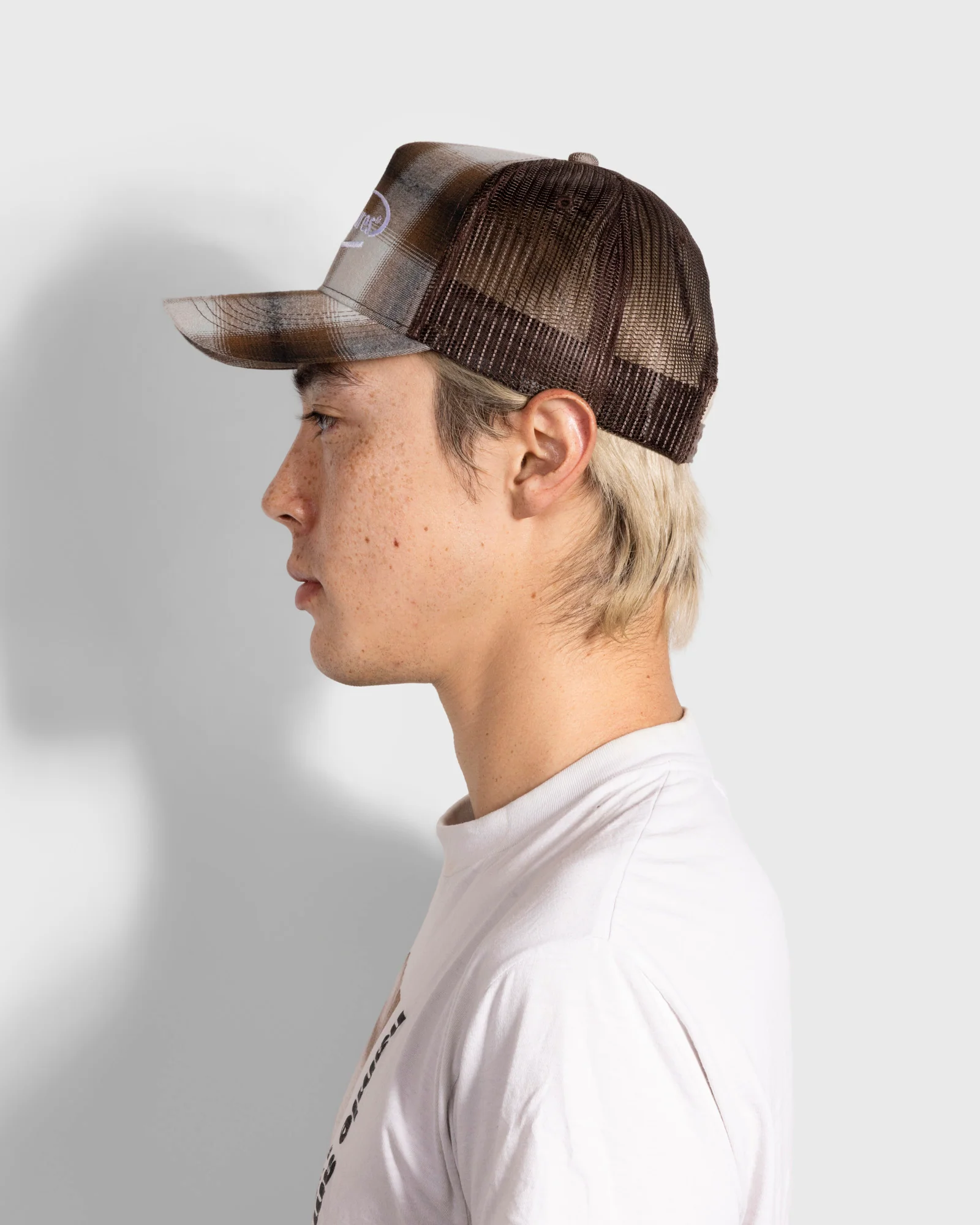 HAPPIER PLAID TRUCKER CAP - Image 3