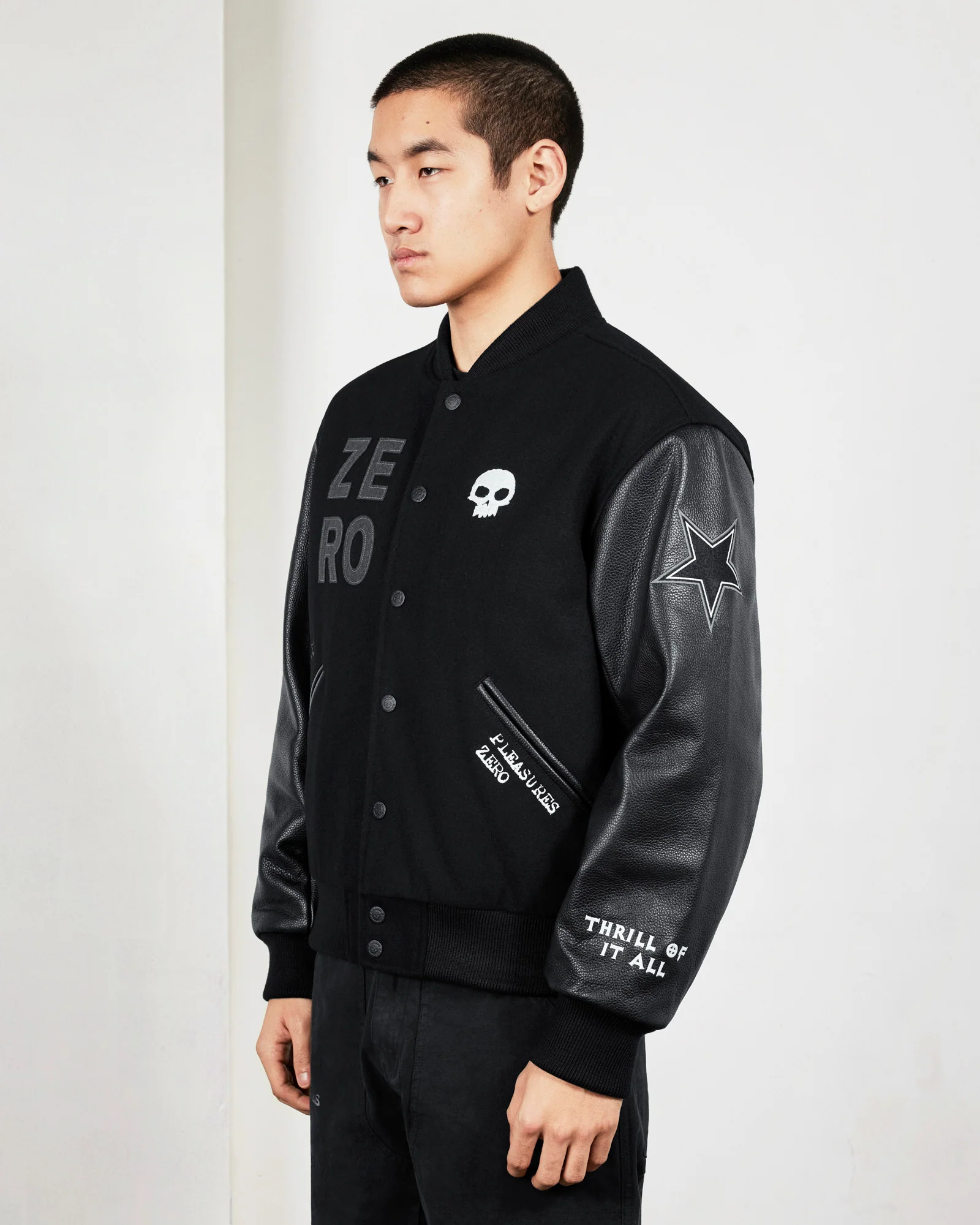 ZERO PLEASURES VARSITY JACKET - Image 5